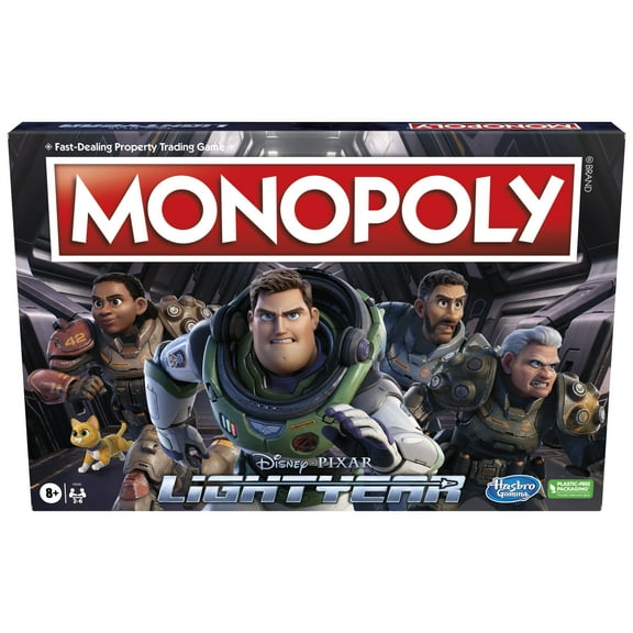 Monopoly Disney and Pixar's Lightyear Edition Board Game for Kids and Family Ages 8 and Up