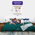 thumbnail image 3 of JS Sanders Collection Bed Sheet Set Solid 1000 Thread Count 12" Deep Pocket 100% Egyptian Cotton Premium Collection Sheet Set for Alaskan King Mattress - Teal, 3 of 7