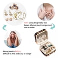 thumbnail image 4 of Retro Cat Travel Portable Square Decorative Box Jewelry Stand: All-in-One Earring Holder, Ring Keeper, Necklace & Bracelet Organizer - Storage Box for Girls and Women, 4 of 6