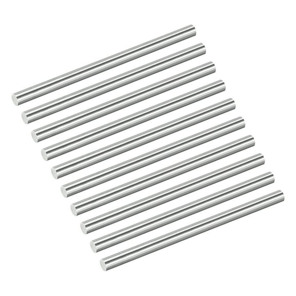 Uxcell 20Pack 304 Stainless Steel Rods, 3mm x 51mm Metal Solid Shaft Round Rod Lathe Bar Stock for Model Plane Cars Ship DIY Craft Metal Working
