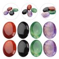 thumbnail image 3 of Shisuyan Oval Shaped Agate Pendant Stone Assorted Color 6Pcs 1.6x1.2x0.4In, 3 of 8