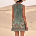 thumbnail image 1 of WILLBEST Vestidos De Verano Vestido De Lino Para Mujer Vestido De Playa Informal Hasta La Rodilla Vestido Sin Mangas Vestido Casual Estampado De Verano Con Bolsillos, 1 of 3