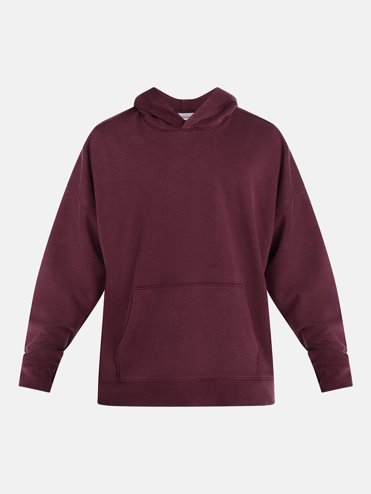 No Boundaries Boxy Fit Oversized Fleece Hoodie with Long Sleeves, Men's XS-4XLT