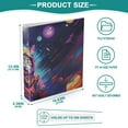 thumbnail image 5 of Cat Astronaut Planets Colorful 3 Ring Binders 1.5 inch Hardcover File Folders with Interior Pockets A4 Size Organizer for School Office Hospital Set of 2, 5 of 8