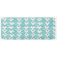thumbnail image 1 of Sea Animals Kitchen Mat, Seals with Faces Smiling Cheerful Theme, Plush Decorative Kitchen Mat with Non Slip Backing, 47" X 19", Turquoise Pale Blue, by Ambesonne, 1 of 1