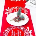 thumbnail image 3 of Camino de mesa navideño de lino, compatible con la decoración de la mesa navideña (270 x 28 cm), mantel rectangular estampado, 3 of 5