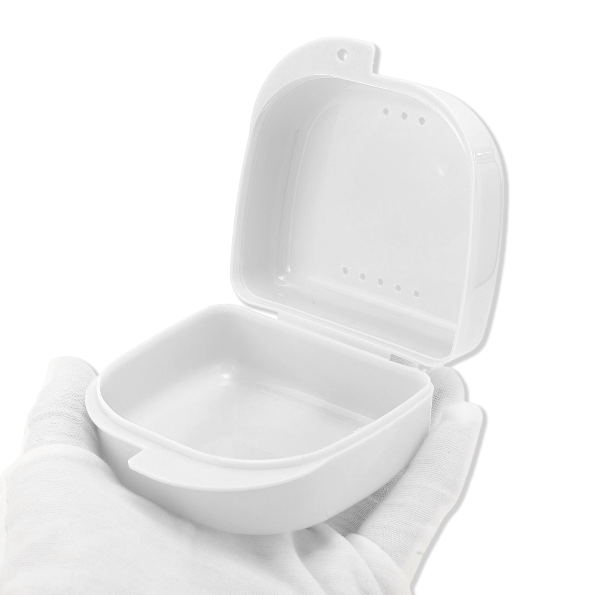 Unique Bargains Strapless Hole Portable Retainer Case Braces Box 1 Pc White