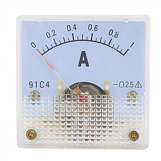 91C4 Aiguille de Pointeur DC 0-1A Ampèremètre Analogique de Panneau de Testeur de Courant 45mm x 45mm