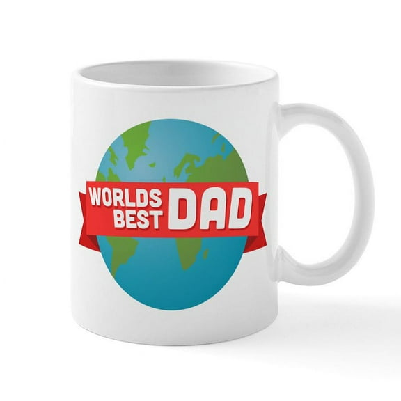 CafePress - World's Best Dad Mug - 11 oz Ceramic Mug - Novelty Coffee Tea Cup