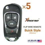 5 Xhorse Universal Wire Flip Remote Buick Style 4 Buttons XKBU02EN