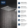 thumbnail image 3 of Grohe 26504000 Rainshower 310 SmartActive Cube Shower Head Set 2 Sprays, 3 of 5