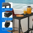 thumbnail image 5 of Dextrus 39" Rectangular Iron Plate Patio Bar Table with Sturdy and Weather-Resistant Features, Gray, 5 of 6