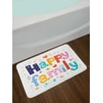 thumbnail image 2 of Family Bath Mat, Happy Family Letters with Flowers Hearts Stars Dots Circles Cartoon Like Artwork, Non-Slip Plush Mat Bathroom Kitchen Laundry Room Decor, 29.5 X 17.5 Inches, Multicolor, Ambesonne, 2 of 2
