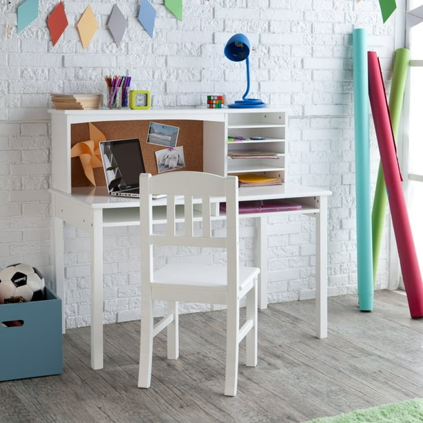 Guidecraft Media Desk Amp Chair Set White Walmart Com