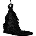 thumbnail image 5 of Women's Gothic Victorian Bustle Wedding Gown Renaissance Vintage Evening Long Dress Steampunk Ball Gowns, 5 of 7