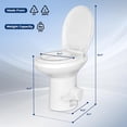 thumbnail image 5 of Gravity Flush Toilet Plastic Bowl with Connecting Hose, Installation Kits and Hand Sprayer Ideal for RVs, Trailers and Boats (White), 5 of 7
