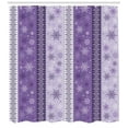 thumbnail image 3 of Ambesonne Ethnic Shower Curtain, Christmas Snowflake Noel, 69"Wx84"L, Lavender Violet White, 3 of 3