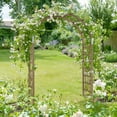 thumbnail image 2 of Ktaxon 7' Wooden Arbor Garden Arbor Trellis Arch Outdoor Backdrop Stand Archway for Plants Wedding, Vertical grid-shaped, 2 of 8