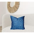 thumbnail image 5 of 22" X 22" Blue And White Blown Seam Ikat Throw Indoor Outdoor Pillow, 5 of 5