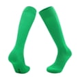 thumbnail image 4 of Mens Knee High Compression Socks Solid Color Ribbed Long Tube Socks Breathable Stretch Athletic Socks for Sports Daily Wear Green,M, 4 of 4