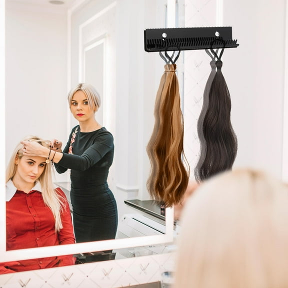 OUNONA Hair Extension Holder Stand Braiding Hair Rack Hair Extension Organizer Hair Extension Holder For Washing Drying Braiding