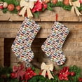 thumbnail image 6 of KLL Transport for 18" Christmas Stocking Snowman Xmas Stocking Holiday Christmas Decoration Gifts for Family Kids, 6 of 8
