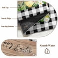 thumbnail image 6 of Black Plaid Easter Round Area Rug 3.3Ft Washable Circle Rugs for Dining Room Table, Truck Spring Floral Bunny Animals Wooden Non-Slip Carpet Floor Mats Indoor Outdoor Carpet Runner Home Decor, 6 of 8