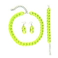 thumbnail image 2 of SmartBy 3Pcs/set Fashion Jewelry Set Women Resin Thick Twist Chain Necklace Bracelet Hook Earrings Set Punk Jewelry Accessories, 2 of 7