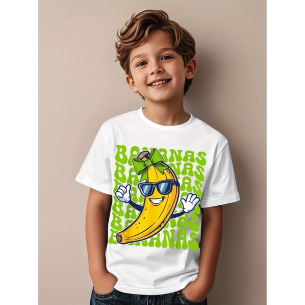Funny Banana Name Banana Fruit Lover Personalized Novelty Aesthetic Graphic Kid TShirt Cute Kid T Shirts Street Tees Tops for Kid