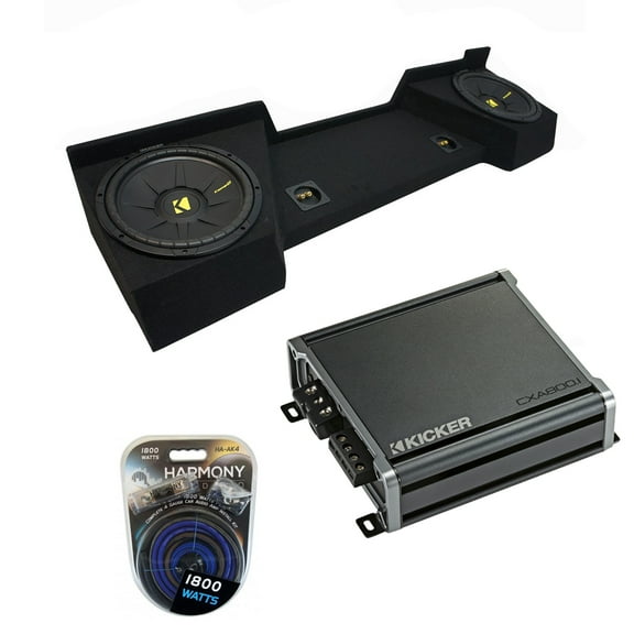 2007-2013 GMC Sierra Cab Truck Kicker CompC CWCS10 Dual 10" Sub Box CXA800.1 Amp