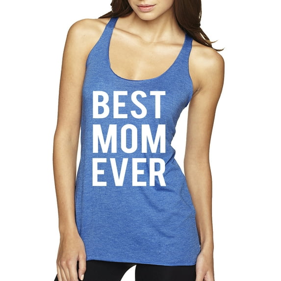 Wild Bobby, Best Mom Ever Mothers Day Gift, Mother's Day, Women Tri-Blend Racerback Tank Top, Vintage Royal, Large