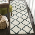 thumbnail image 3 of SAFAVIEH Hudson Aline Plush Geometric Shag Area Rug, Ivory/Slate Blue, 2' x 3', 3 of 9