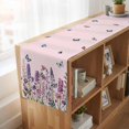 thumbnail image 6 of Table Runners 70 Inches Long Dress Scarves, Watercolor Floral Farmhouse Coffee/Dining/Kitchen Table Decor, Holiday Table Runner, Spring Lavender Daisy Butterflies Pink 13x70 Inch, 6 of 9