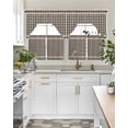 thumbnail image 4 of Country Star Plaid Swag Kitchen Curtains Sets for Windows 24 Inch Length, Black Retro American Farm Barn Berry Short Window Curtain Panels Swags Valances and Tiers 3 Piece Set for Cafe/Dining Room, 4 of 5