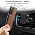 thumbnail image 5 of Case for Galaxy S22 Plus, Wallet Case w/Magnetic Credit Card Holder [Kickstand Feature][4 Card Slot] Detachable Cover fit Magnetic Car Mount, Case Compatible w/Samsung Galaxy S22 Plus- Brown, 5 of 9