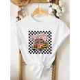thumbnail image 1 of First Day of School Shirt - Kids' Soft Cotton T-Shirt with School Bus Graphic & Pink bow - Back to School outfit, Casual Top for Boys and Girls First Day of School attire, Comfortable Round Neck, 1 of 5