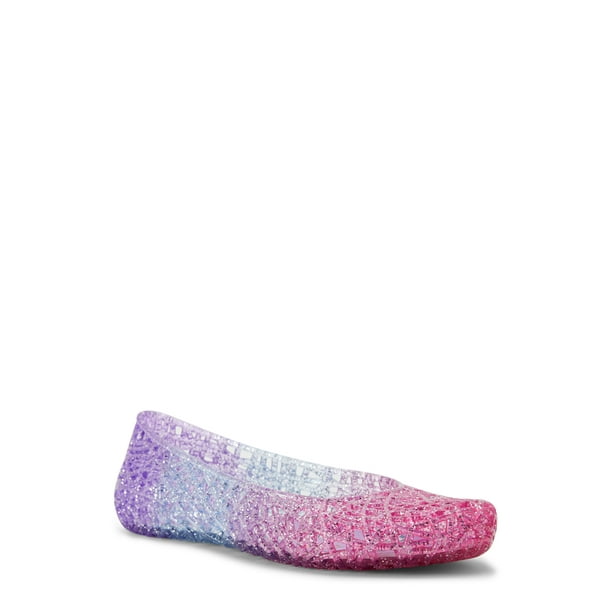 sparkly jelly flats