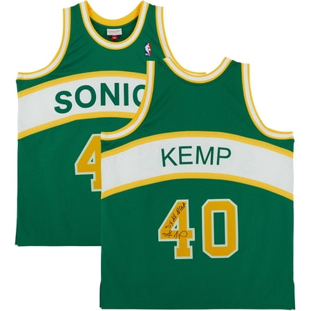 Shawn Kemp Seattle Supersonics Autographed Green Mitchell & Ness 1994-1995 Swingman Jersey with "3x All NBA" Inscription - Fanatics Authentic Certified