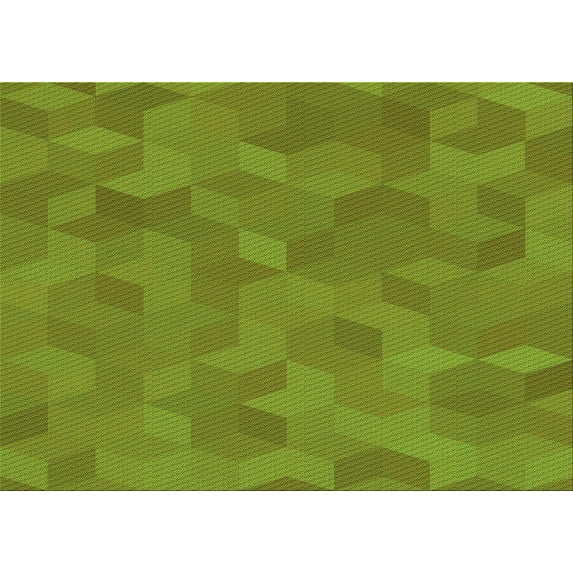 Ahgly Company Machine Washable Indoor Rectangle Transitional Pistachio Green Area Rugs, 2' x 4'