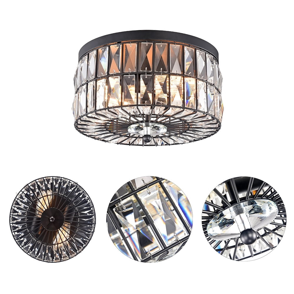 C Cattleya  2-Light Incandescent Crystal Flush Mount Ceiling Light Fixture