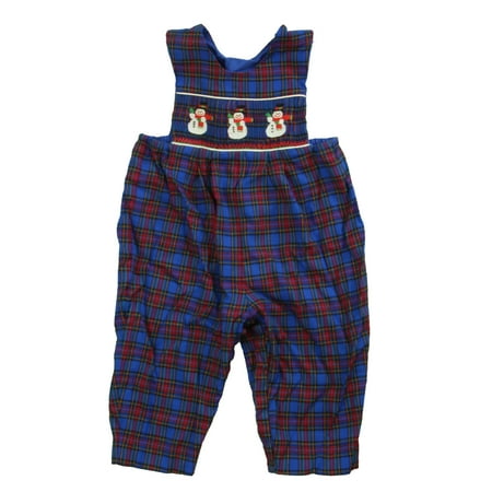

Pre-owned House of Hatten Unisex Blue | Red Snowmen Romper size: 12 Months