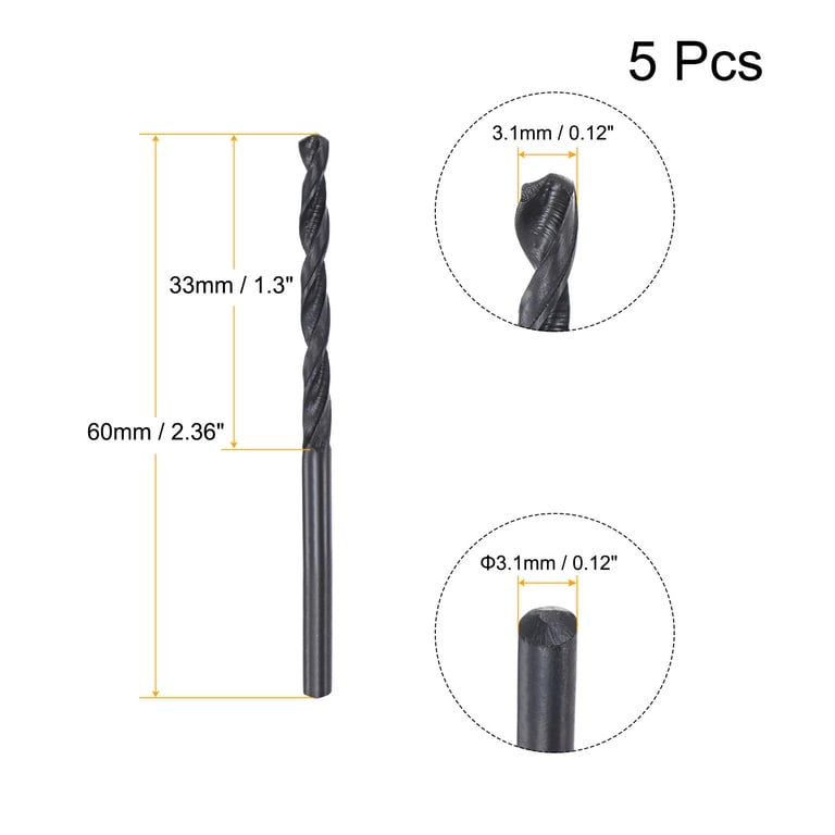 10-Pack 0.8mm Mini Twist Drill Bits, HSS Extra Long 60mm - For Aluminum, Copper, Wood & PCB
