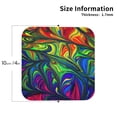 thumbnail image 2 of Lsque Pride Rainbow Pattern 4" Drink Coasters Set of 4, PVC Leather Absorbent Coasters, Table Coaster Set Decorative Coffee Cup Coasters Housewarming Gift -Square, 2 of 6