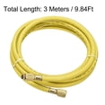 thumbnail image 2 of Unique Bargains 3.0m 1/4 SAE Thread Connector 600PSI Refrigeration Charging Hose Tube Yellow, 2 of 4