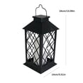 thumbnail image 2 of Retro Waterproof Hanging Outdoor Solar Lanterns Lights, Flickering Flameless Candles Light, Yard, Garden, Patio, Backyard, Balcony, Cabin Decor, Black, 2 of 6