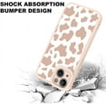 thumbnail image 4 of for iPhone 13 Case Cow Print Cute Pattern + Screen Protector Slim Fashion Soft Camera Protective Full Body Protection Cover Compatible with iPhone 13 Case -Pink, 4 of 6