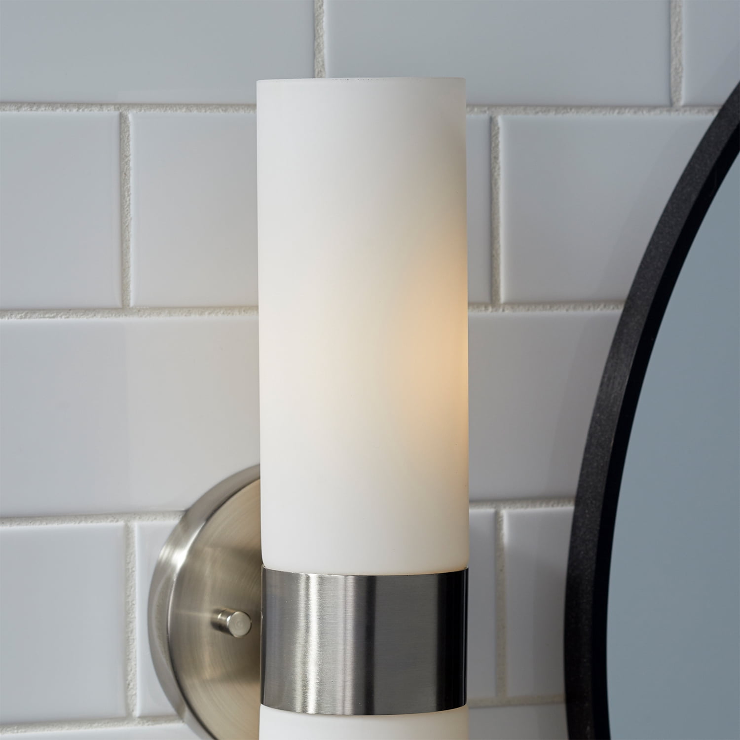 Better Homes & Gardens 2-Light Vanity Light Fixture, Satin Nickel Finish