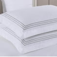 thumbnail image 2 of Sheetsnthings 3pc Percale Duvet Cover Set (King/Calking, Grey) Adeline Embroidered Comforter Cover with Pillow Shams, 2 of 2