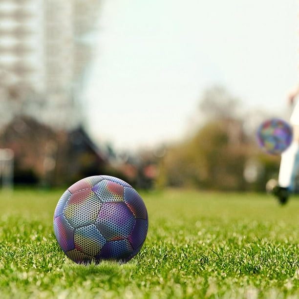 Artículos deportivos Pelota de holográfica - Material brillante, reflectante y brillante para tomas de cámara iluminadas - de baloncesto color 5 tamaño DYNWAVEMX Balón de fútbol