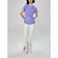 thumbnail image 5 of Women'S Open Back Sports Ultralight Sheer Quick-Drying Sports T-Shirt Yoga Running Layering Top Deep Purple XL, 5 of 8